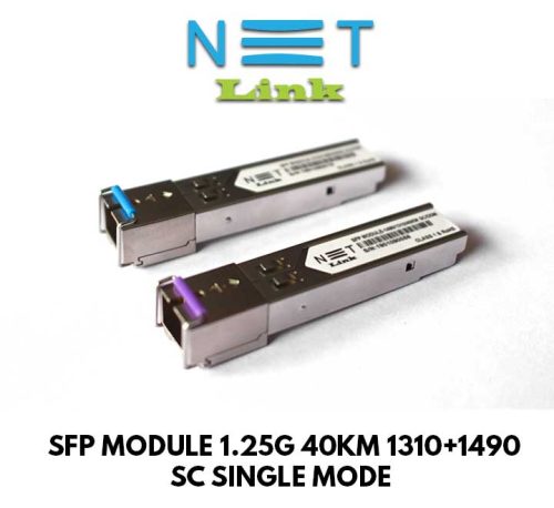 SFP MODULE 1.25G 40KM 1310+1490 SC SINGLE MODE (PAIR)-NETLINK